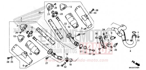 SILENCIEUX D'ECHAPPEMENT CRF450RXL de 2020